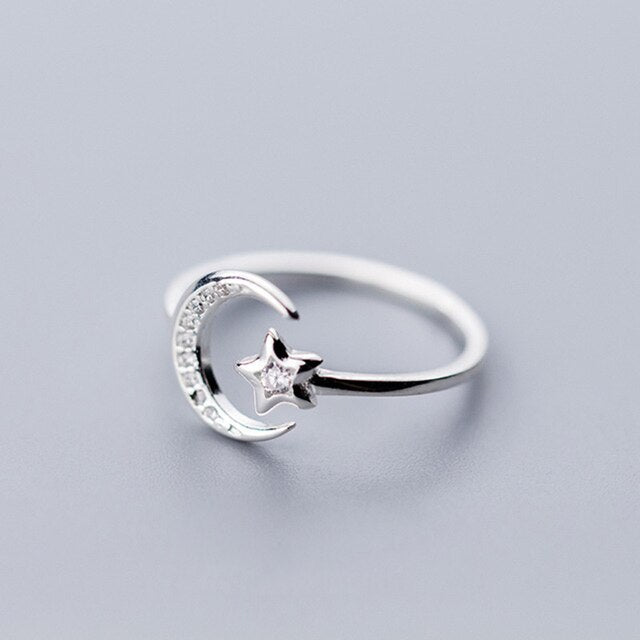 Moon Star | Sterling Silver Ring