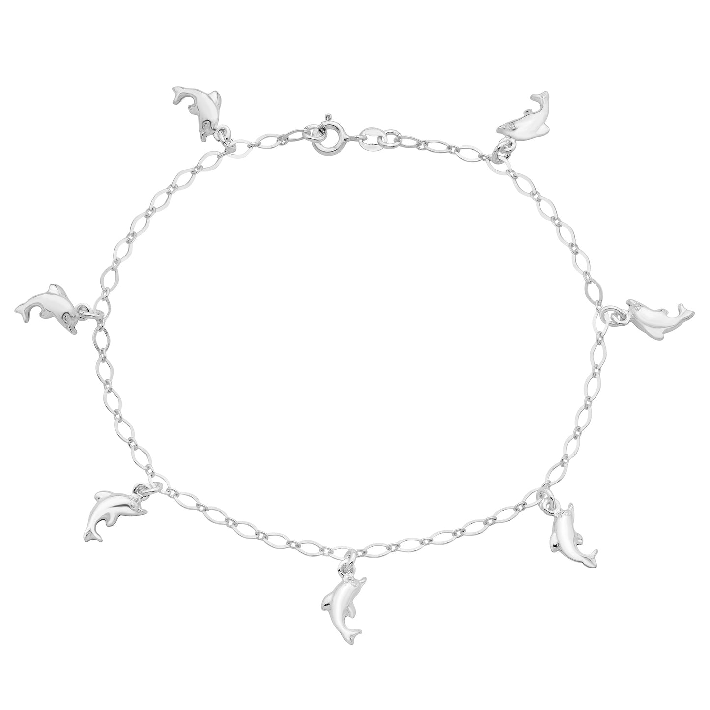 Dolphin Charm | Sterling Silver Anklet