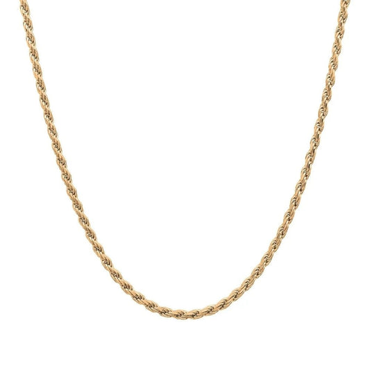 18K Over 925 Sterling Silver Rope Chain